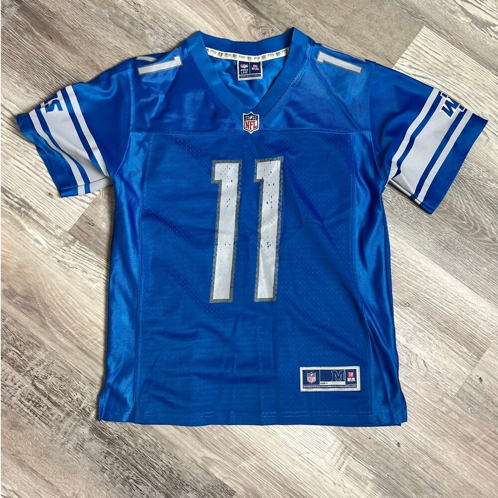 Detroit Lions Youth NFL Jersey Blue #11 Streetwear Football Shirt Youth Medium